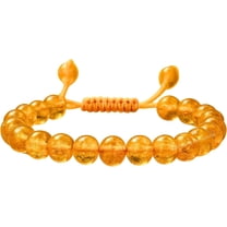 Amber Crystal Bracelet - 8mm Beaded Bracelet and Healing Stones