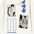 thumbnail image 4 of Blue Lock Manga Screen Print Patches Adult Natural Long Sleeve Hooded Sweatshirt - Large, 4 of 4