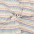 thumbnail image 6 of Seyurigaoka Woman's Rainbow Stripe T-shirt, V-neck Short Sleeve Zipper Tops, 6 of 8