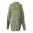 thumbnail image 3 of Vedolay Womens 2023 Jackets Women's Distresse Oversized Stretch Button Up Cropped Casual Jacket,Green S, 3 of 5