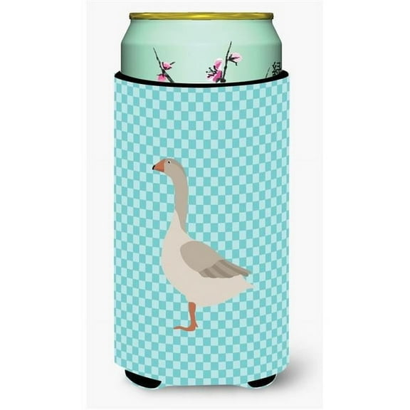 Carolines Treasures BB8068TBC Steinbacher Goose Blue Check Tall Boy Beverage Insulator Hugger