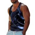 thumbnail image 3 of Summer Tank Tops for Men Quick Dry Performance Sleeveless Casual Classic T-Shirts fashion Moisture Wicking T Shirts Royal Blue XL, 3 of 6