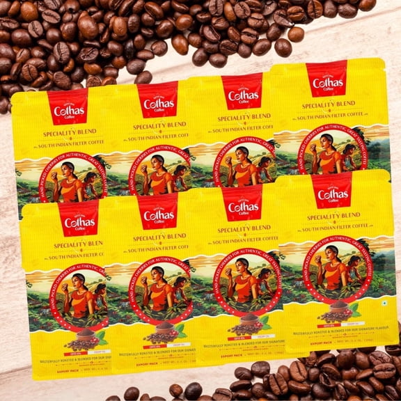 Cothas Coffee Speciality Blend Medium Roast Ground Coffee, 184g, pack of 8