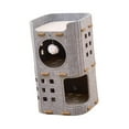 thumbnail image 3 of Cama para gatos, cueva, túnel cubierto, condominio, escondite acogedor, hogar, escondite, de pie Doble capa gris, 3 of 9