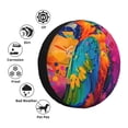 thumbnail image 4 of Gukieu Vibrant Parrot Splash Art Print Car Tire Cover, Adjustable Waterproof and Dustproof Tire Protection Cover, Suitable for SUV, Truck, Van-16 inch, 4 of 6