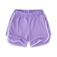 thumbnail image 3 of Little Boys Girls Casual Solid Color Soft Beach Shorts, 3 Packs, 3 of 8