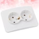 thumbnail image 2 of Toma de corriente de pared de 2 puertos, 250 V, 16 A, tipo alemán, enchufe europeo para uso doméstico (blanco), 2 of 7