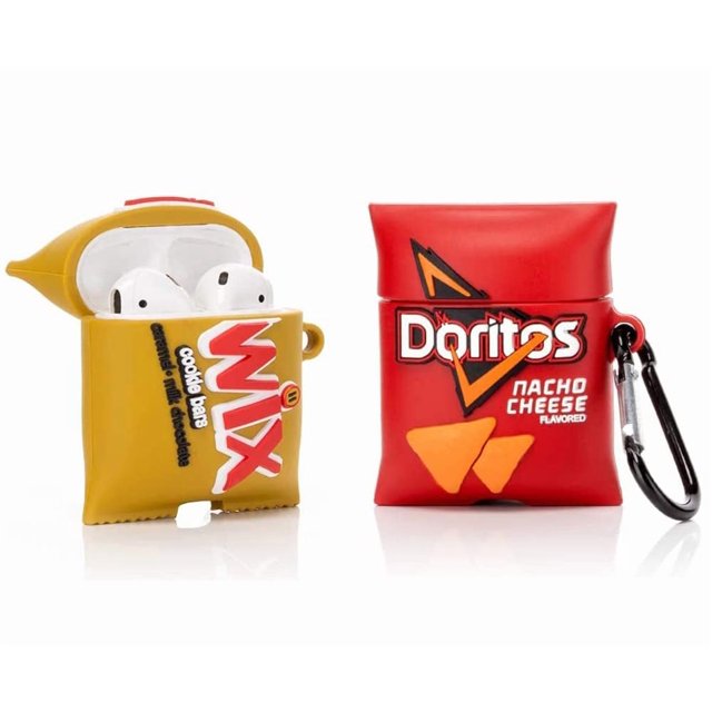 (Paquete De 2) Bgaanm Cute Airpods 1/2 Funda De Silicona Con Llavero Diseño De Piel De Dibujos Animados Auriculares Estuche De Carga Funda Protectora Kits De Accesorios Compatibles Para Airpods 1 Y 2
