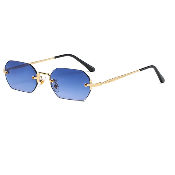 Yokua Retro Rimless Sunglasses Vintage Small Glasses UV Protections Eyewears