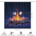 thumbnail image 2 of 4 Piece Shower Curtain Sets Non-Slip Rugs And Toilet Mat Lid Rug Accessories Campfire Marshmallows Durable And Waterproof Campers Gifts for Bathtub Decor, 2 of 8