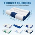 thumbnail image 5 of Cloud Nest Down Pillow, Auricz Pillow, Cervical Traction Pillows, Sleep Enhancing Cervical Support Comfort Goose Down Pillows (Blue), 5 of 7