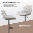 thumbnail image 6 of Daluvenix Adjustable Bar Stools Set of 2, Swivel Kitchen Bar Chairs with Back, Modern Tech Fabric Island Chairs for Home Kitchen, Light Gray, 6 of 7