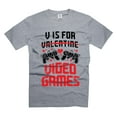 thumbnail image 5 of V Is For Video Games Shirt Funny Gaming Shirt Valentine's Day Joke Shirt Humorous Gifts For Him (X-Large Military Green), 5 of 6
