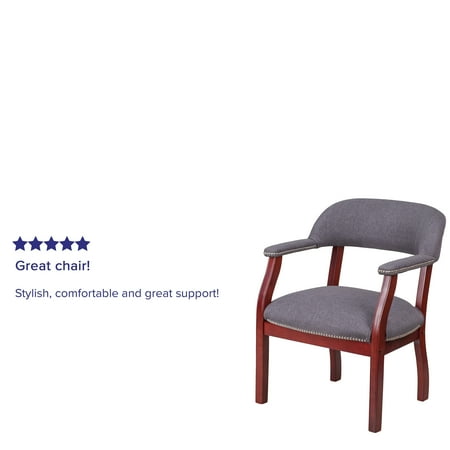 Flash Furniture Gray Fabric Luxurious Conference Chair with Accent Nail Trim