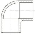 thumbnail image 2 of Lesso America 406-003 (10 Pack), Plumbing, PVC Pipe Fitting, 90° Ell, SCH40, 3/8", 2 of 3
