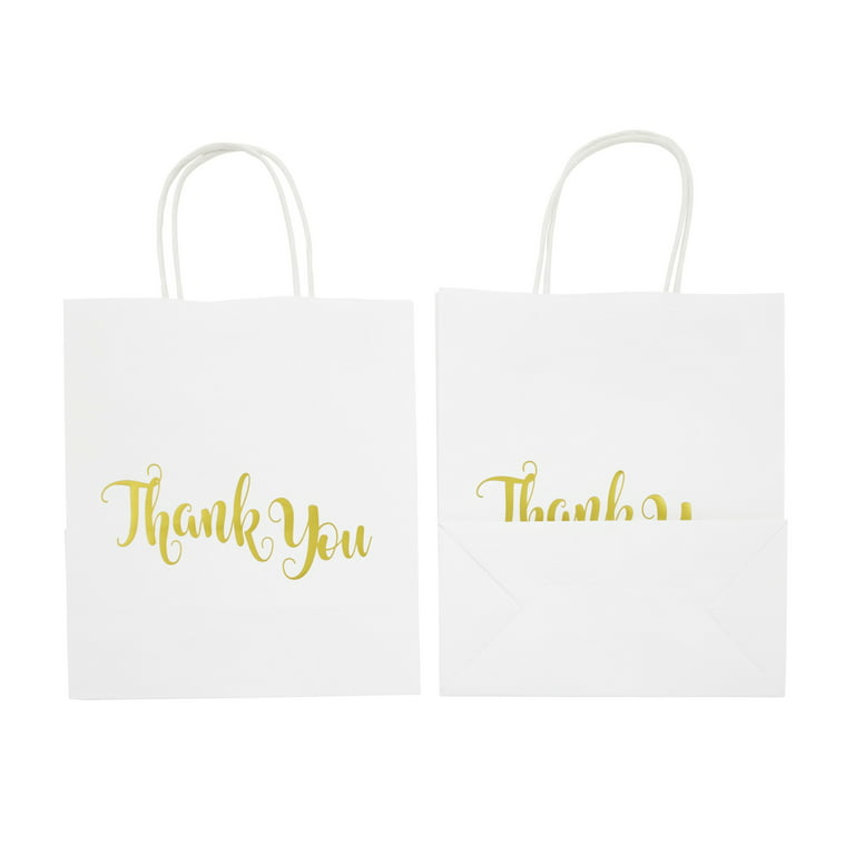 Small White Paper Gift Bag 5 1/4in x 8 1/4in