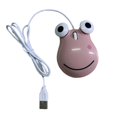 thumbnail image 1 of Ratón con cable perfke para juegos Rana rosa de ojos grandes, 1 of 6
