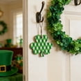 thumbnail image 4 of 12Pcs St. Patrick's Day Decoration Wooden Shamrock Pendant, 4-Pattern Green Clover Hanging Ornaments Irish Decor for Holiday Party & Home Living Room, 4 of 5