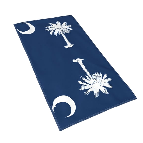 South Carolina Flag Hand Towel For Bathroom Kitchen Absorbent Soft Home Face Bath Towels 27.5 X 15.7 Inches