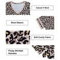 thumbnail image 2 of TIYOMI Plus Size Tops For Women 3X Leopard Shirts Short Sleeve T-Shirts Summer Cheetah Blouses V Neck Tee Color Block Shirts Casual Tunics 3XL 20W 22W, 2 of 3