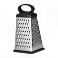 thumbnail image 1 of Four-Sided Grater with Ergonomic Handle and Rubber Ring for Cheese, Vegetable, and Potato Cutting, 1 of 5