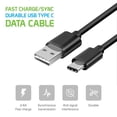 thumbnail image 2 of Cellet USB Type C Cable Compatible with AT&T Radiant Max 5G (Fast Charging Data USB-C to USB-A Cable) - (3 feet) - Black, 2 of 9