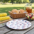 thumbnail image 2 of Red/White/Blue American Flags Disposable Paper Plates, 10", 8 Count, Patriotic by Way To Celebrate, 2 of 5