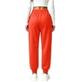 thumbnail image 4 of Resicozy Joggers for Women with Pockets Drawstring Elastic Waist Athletic Lounge Pants Casual Fashion Solid Color Trousers Orange L, 4 of 4