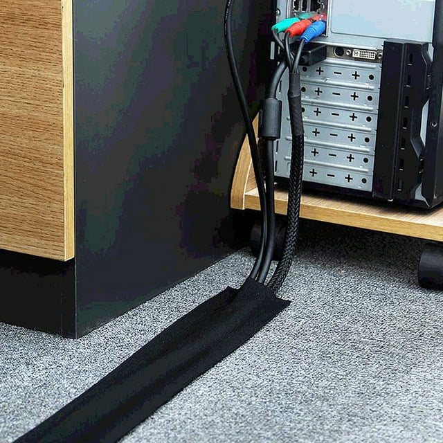 Home Office Hotel Floor Computer Laptop Cable Cover Tablet Charging Wires Nylon Protector Organizer Reusable Cables Management Floor Type 3 Meters