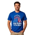 thumbnail image 4 of America 250 Shirt Mens Short Sleeve Crewneck Independence Day Print T-Shirts Summer Casual Stylish Blue S, 4 of 4