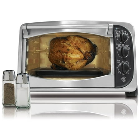 GE 0.75 cu ft Toaster and Convection Oven, Black/Chrome