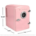 thumbnail image 6 of Frigidaire Portable Retro 6-can Mini Personal Fridge Cooler, EFMIS151, Built-in Bluetooth(R) Speaker, Pink, 6 of 14