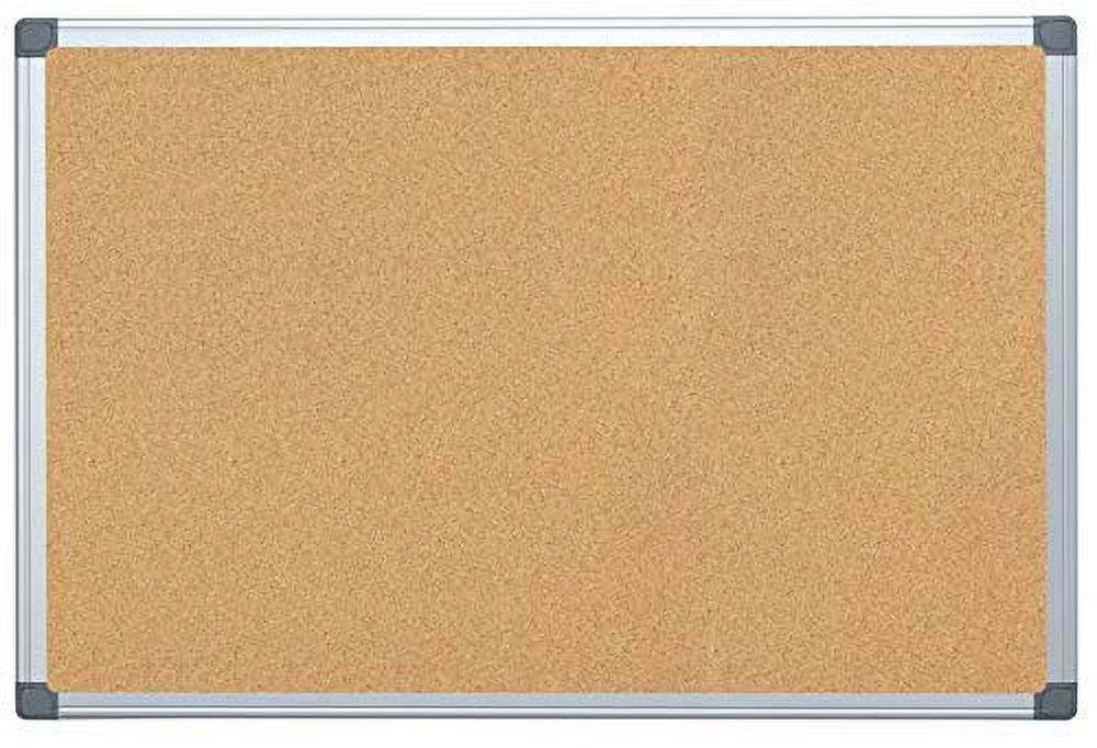 Office Depot Aluminum-Framed Cork Bulletin Board, 24" x 36"
