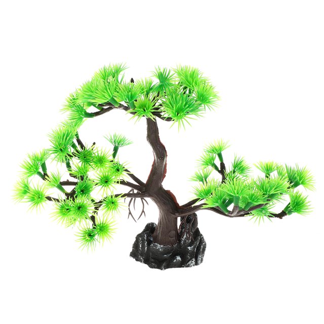 Unique Bargains 1 piezas de plantas de acuario decoraciones de árboles tanque de peces planta acuática verde 6.69"