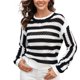 thumbnail image 1 of Gibobby Suéter de invierno para mujer, uéteres de manga larga para mujer, ligeros, de punto con cuello redondo(Negro,M), 1 of 3