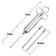 thumbnail image 5 of Kit de inyector de adobo para barbacoa profesional, jeringa de acero inoxidable de 2 oz, agujas antiobstrucciones, accesorios Grillin Pros, material duradero de grado 304, ideal para pavo, pollo y, 5 of 5