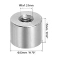 thumbnail image 2 of Uxcell 5Pack Round Connector Nuts, M8x15x20mm Coupling Nut Sleeve Rod Bar Stud Nut, 2 of 6