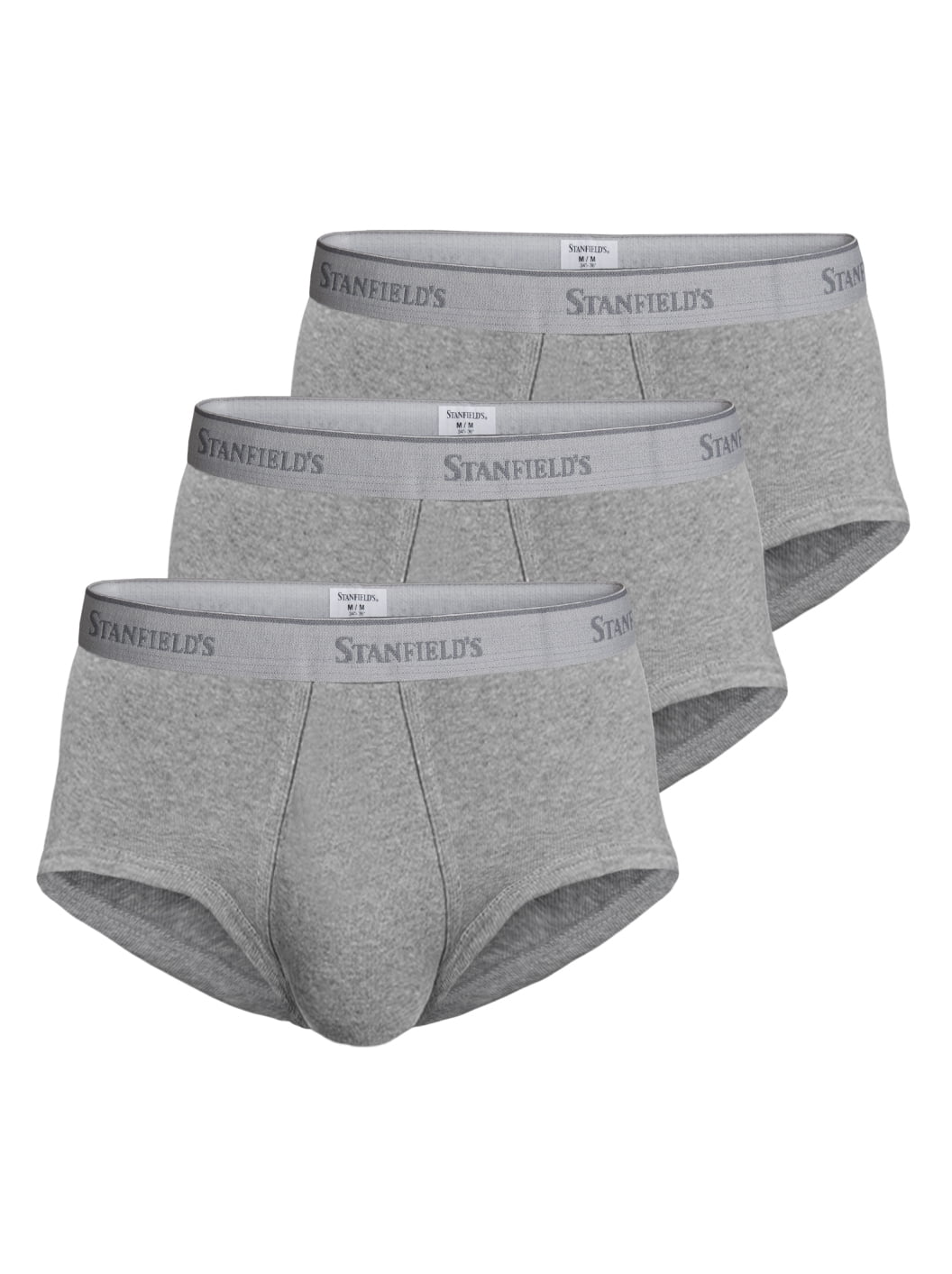 Vintage Stanfield's Briefs Underwear Classic Grey Adult Size Large 38 40 