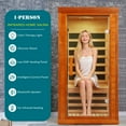 thumbnail image 2 of Enyopro Infrared Sauna, Dry Sauna Room for Home, 1120W Infrared Sauna with Low EMF Carbon Fiber Panels, Indoor Sauna with Bluetooth Audio, LED Reading Light & 7-Color Therapy, for 1 to 2 Person, 2 of 8