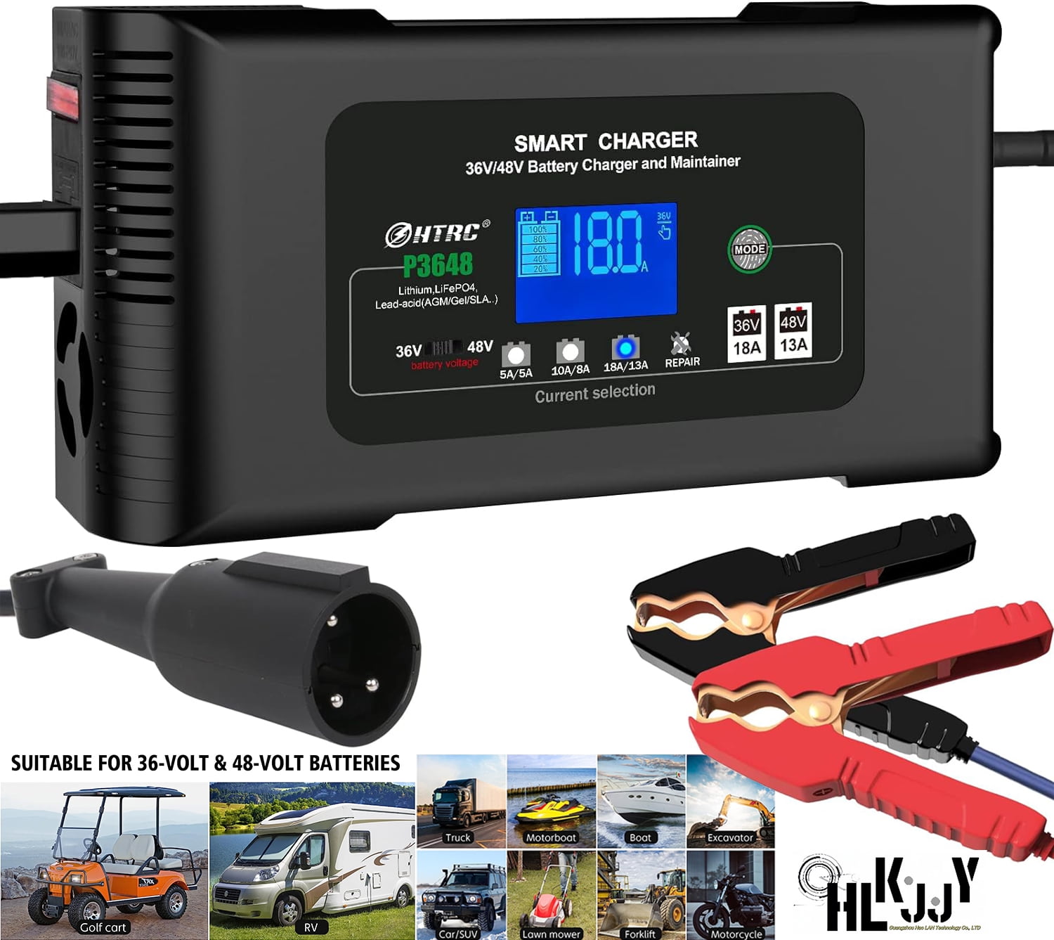 Monitor Batteria LiTime 500A - Schermo LCD Con Shunt Per Camper, Barche, Solare 8-120V
