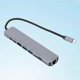 thumbnail image 4 of 8 In 1 USB C to 2 USB 3.0 5Gbs SD TF Slot 4K 60Hz Type C Hub Adapter PD Charging 1000Mbps RJ45 LAN (Silver and Light Grey), 4 of 4