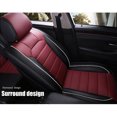 thumbnail image 6 of 1 Piece Leather Car Seat Cover Front Seat Covers for Cars Waterproof Cushion Pad Automotive Covers for Most SUVs Sedan Truck Cars, Red, 6 of 11