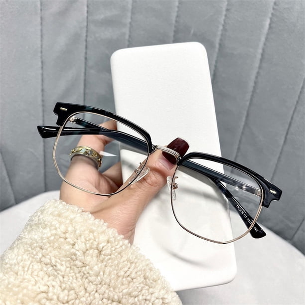 Tecnología de gafas para miopía con luz antiazul Montura de gafas de media montura atractiva para hombre y mujer