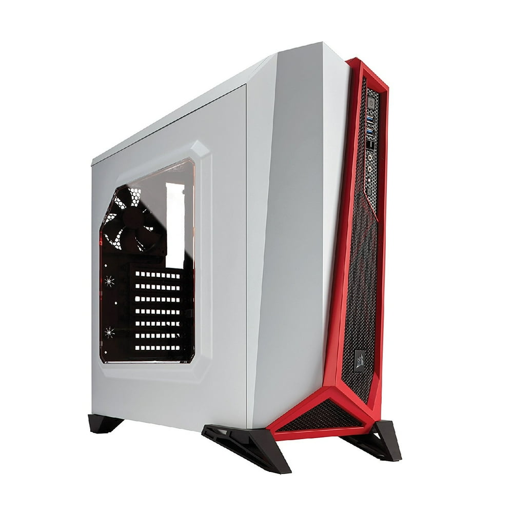 Corsair Carbide Series SPECALPHA MidTower Gaming Case, White/Red CC