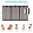 thumbnail image 3 of Demi Bonn 36" Folding Wood Pet Gate with 360° Flexible Hinge, 3-Panel Indoor Foldable Dog Fence for Stairs, Hallways, or Doorways, Retractable Freestanding Dog Gates, Brown, 3 of 7