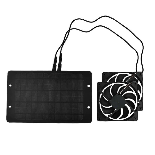 Ventilador de panel solar impermeable de 10 W para exteriores ventiladores duales