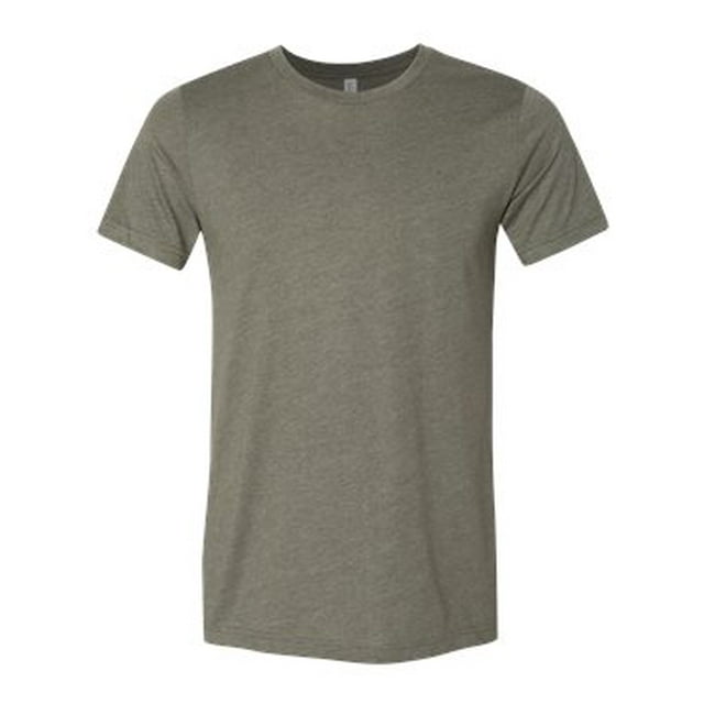 Bella Canvas Mens CVC Jersey Tee, L, Heather Military Green