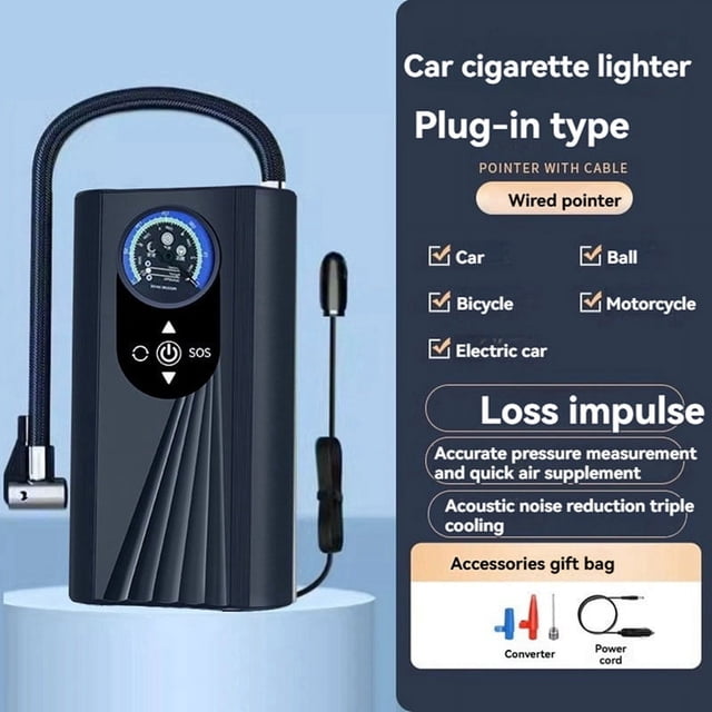 Mini Bomba de Aire para Automóvil, Inflador de Neumáticos Digital, Compresor de Aire Portátil para Automóvil, Motocicleta, Bicicleta, Neumáticos Inflables