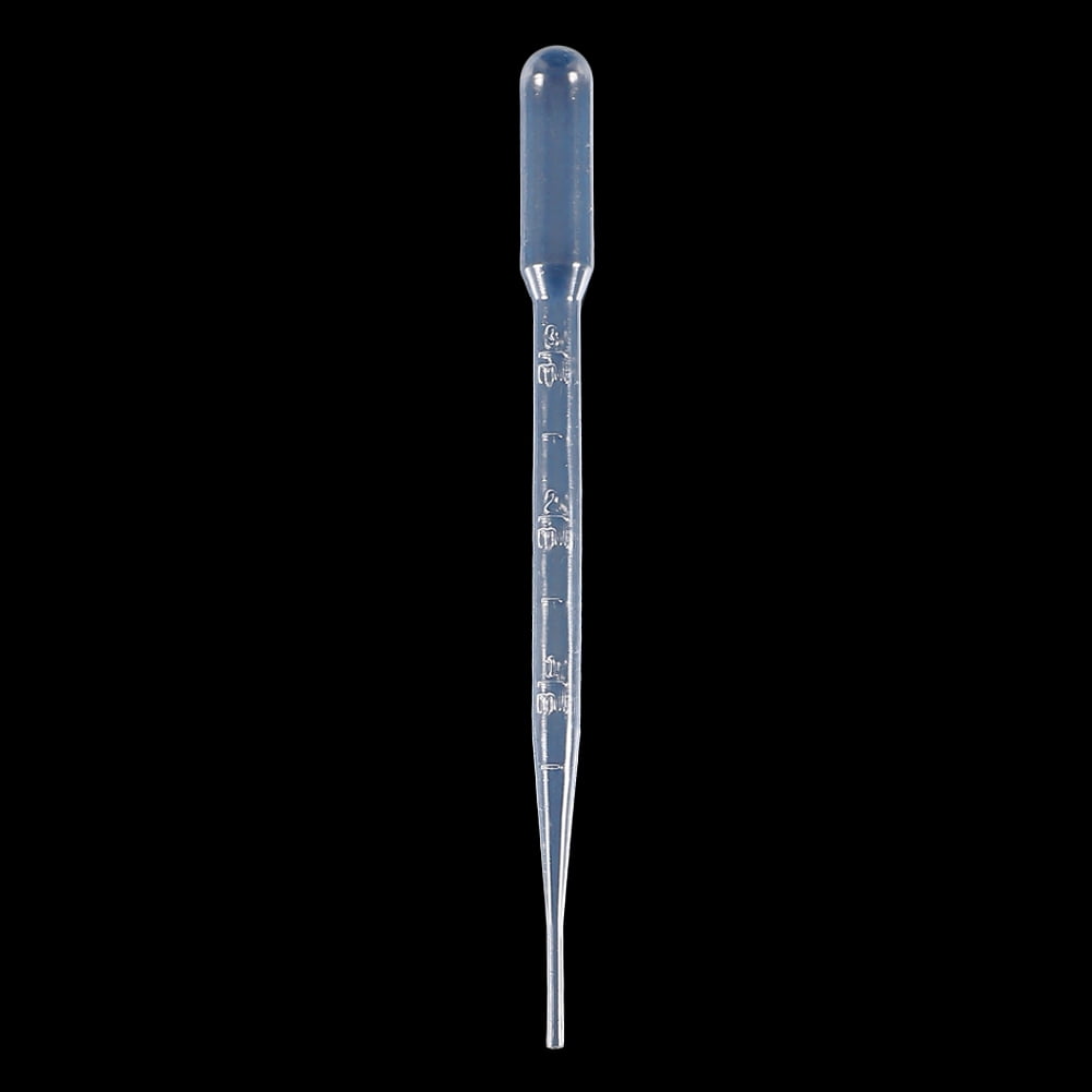 100pcs 3ml Clear Plastic Pipettes for Epoxy Resin Liquid Transfer Scientific Experiments Solid Extraction