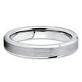 thumbnail image 2 of 4mm Tungsten Ring Silver Gray Tungsten Wedding Band Brushed Tungsten Carbide Ring Ladies Women Classic Band 7.5, 2 of 3